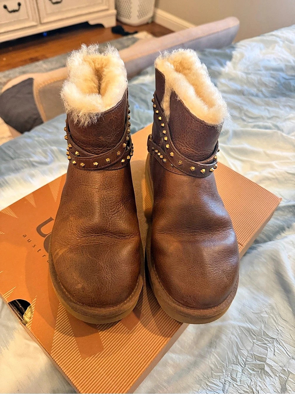 UGG W Classic Short II Studs Studded Brown Boots US 7